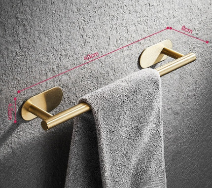 Barre porte-serviettes simple, crochet de salle de bain, accessoire suspendu pour salle de bain - Affordable Techs