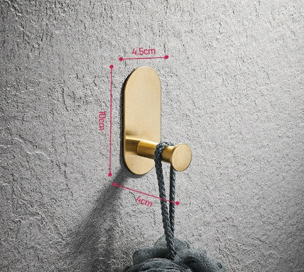 Barre porte-serviettes simple, crochet de salle de bain, accessoire suspendu pour salle de bain - Affordable Techs