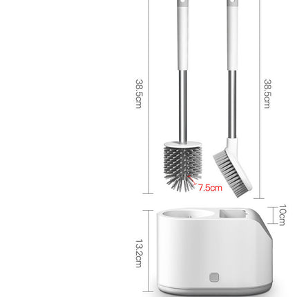 Brosse de toilette en silicone avec long manche, outil de nettoyage, accessoires de salle de bain pour la maison - Affordable Techs