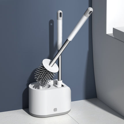 Brosse de toilette en silicone avec long manche, outil de nettoyage, accessoires de salle de bain pour la maison - Affordable Techs