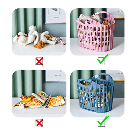 Plastic Foldable Dirty Laundry Basket for Home Toilet