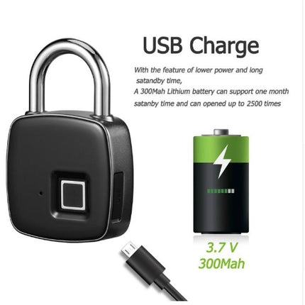 Cadenas à empreinte digitale, serrure intelligente, serrure de porte antivol, cadenas de porte extérieure, serrure à bagages, cadenas à empreinte digitale - Affordable Techs