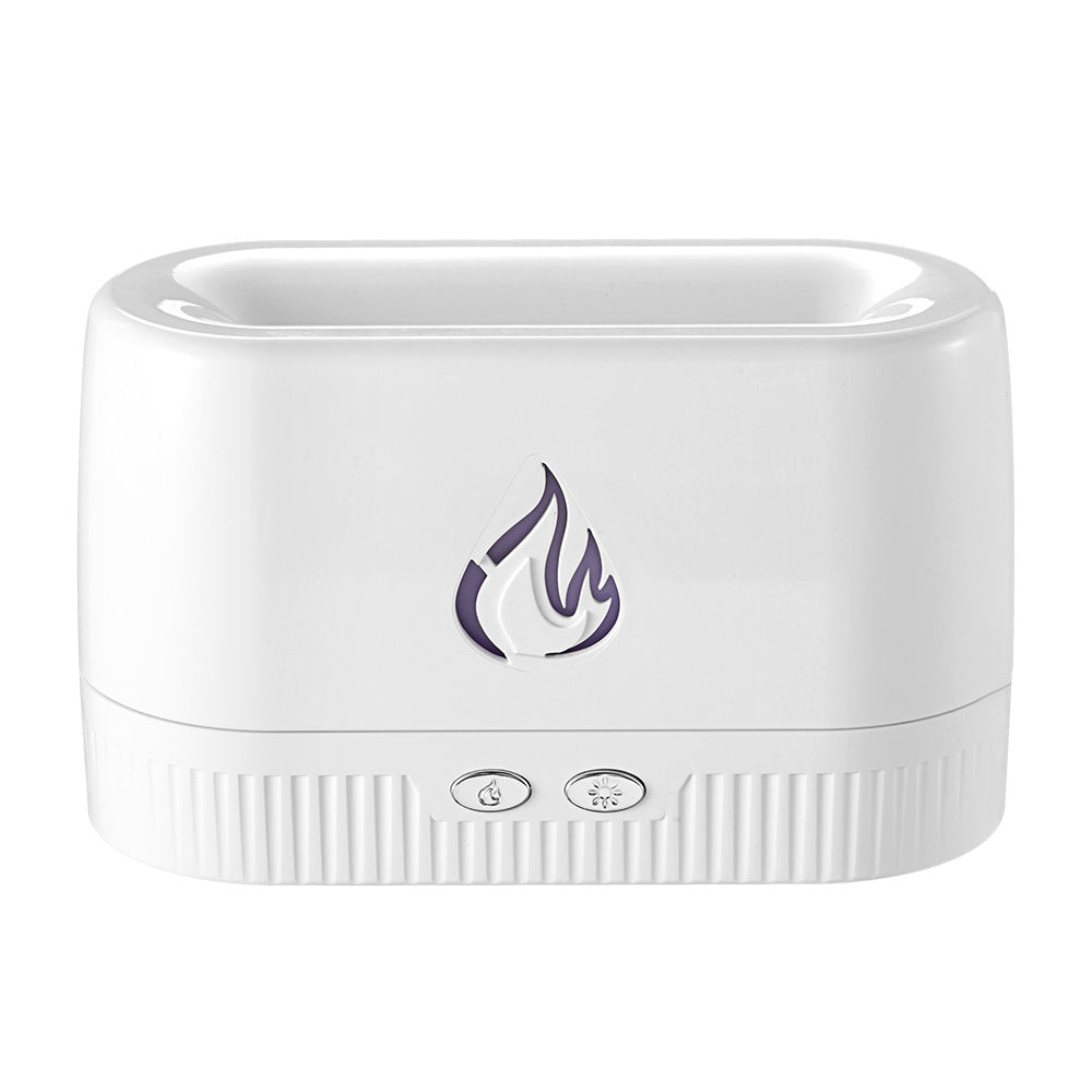 Flame Effect Aroma Diffuser - Quiet Humidifier for Essential Oils, Ideal for Bedroom and Home