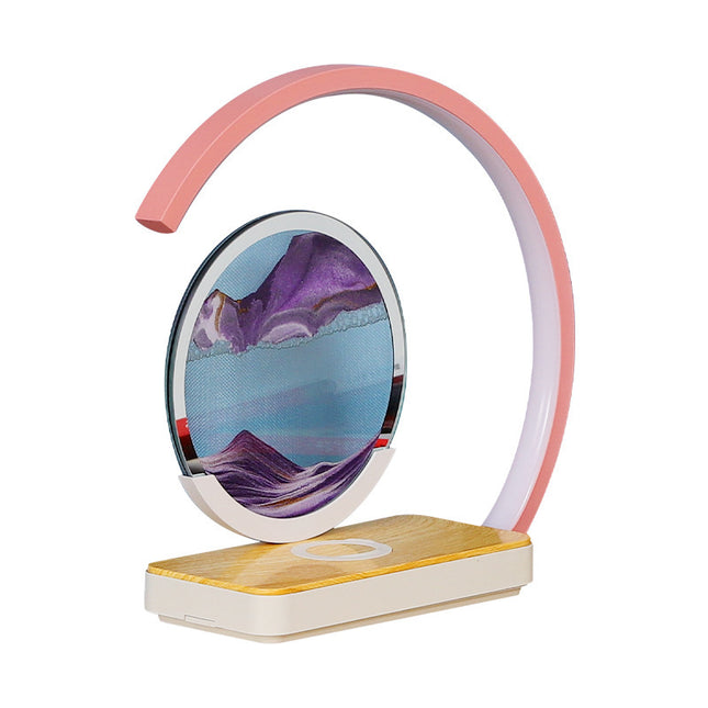 Lampe créative de décompression pour chambre à coucher, peinture de sable mouvant, pendentif en sablier, veilleuse LED 3D - Affordable Techs