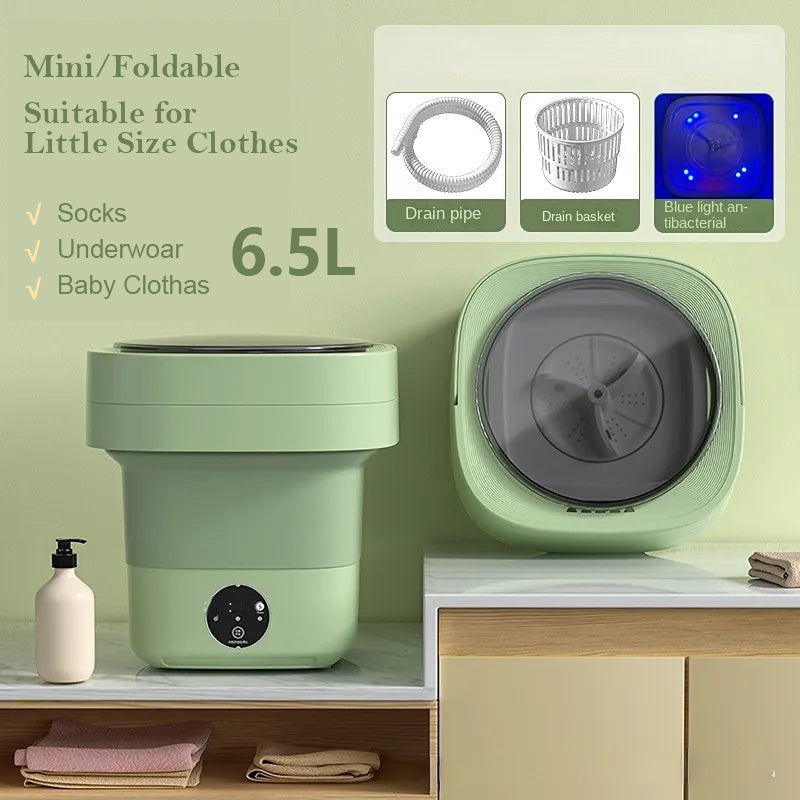 Mini Washing Machine Foldable Portable Mini Washing Machine for Socks Underwear Panties Large Capacity 3 Models with Spin Dryer Gadgets