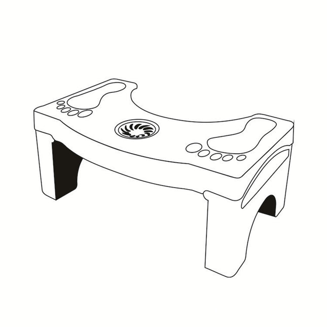 Tabouret de toilette pliable en plastique épais - Affordable Techs