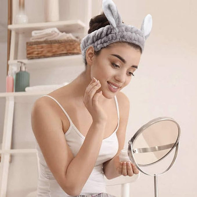 Bandeau de maquillage lapin pelucheux (3 pièces) - Affordable Techs