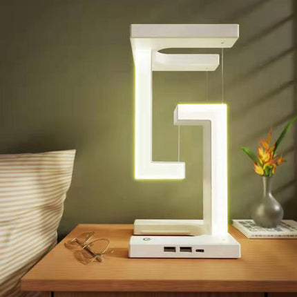 Lampe de table suspendue créative à chargement sans fil pour smartphone, lampe d'équilibre flottante pour la chambre à coucher - Affordable Techs