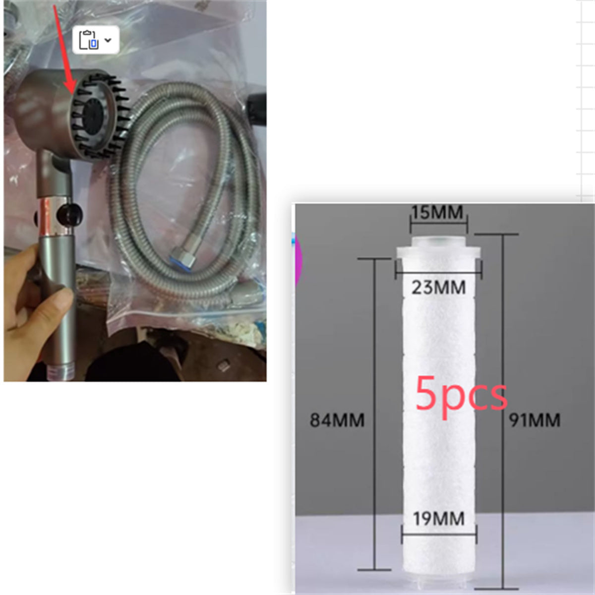 3-Modus-Duschkopf Hochdruck-Duschkopf Handfilter Regenhahn Badezimmer Badewanne Home Innovatives Zubehör