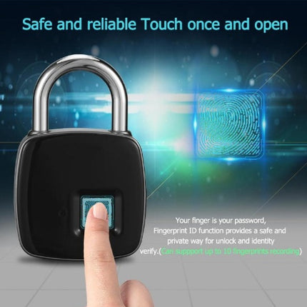 Cadenas à empreinte digitale, serrure intelligente, serrure de porte antivol, cadenas de porte extérieure, serrure à bagages, cadenas à empreinte digitale - Affordable Techs