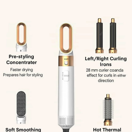 5-in-1 Profi-Heißluftbürste – Volumen, Glätten & Locken