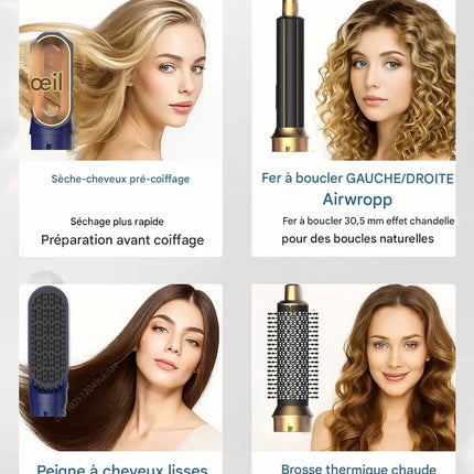 5-in-1 Profi-Heißluftbürste – Volumen, Glätten & Locken