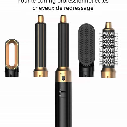 5-in-1 Profi-Heißluftbürste – Volumen, Glätten & Locken