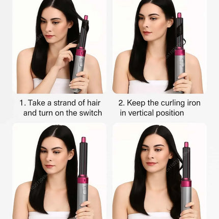 5-in-1 Profi-Heißluftbürste – Volumen, Glätten & Locken