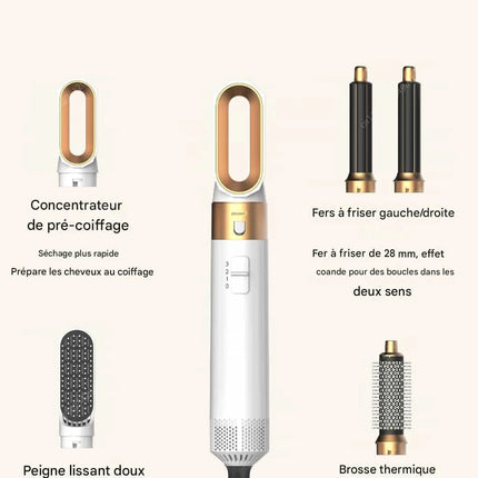 5-in-1 Profi-Heißluftbürste – Volumen, Glätten & Locken