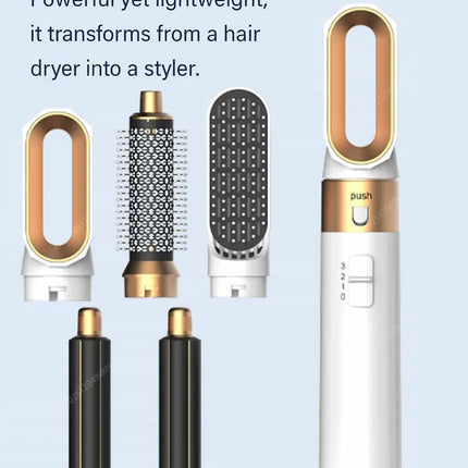 5-in-1 Profi-Heißluftbürste – Volumen, Glätten & Locken