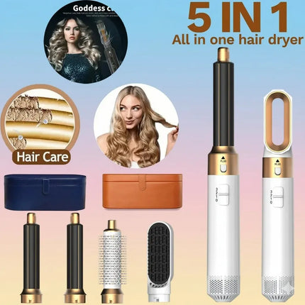 5-in-1 Profi-Heißluftbürste – Volumen, Glätten & Locken