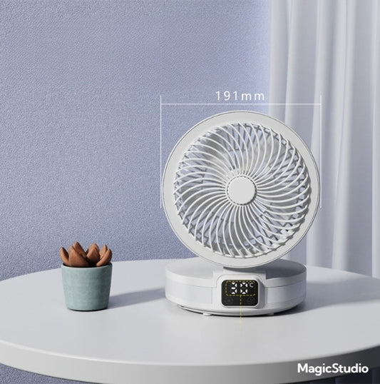 Portable Electric Desk Fan Wall Mounted, Small Foldable Portable Air Cooler