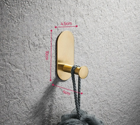 Barre porte-serviettes simple, crochet de salle de bain, accessoire suspendu pour salle de bain - Affordable Techs