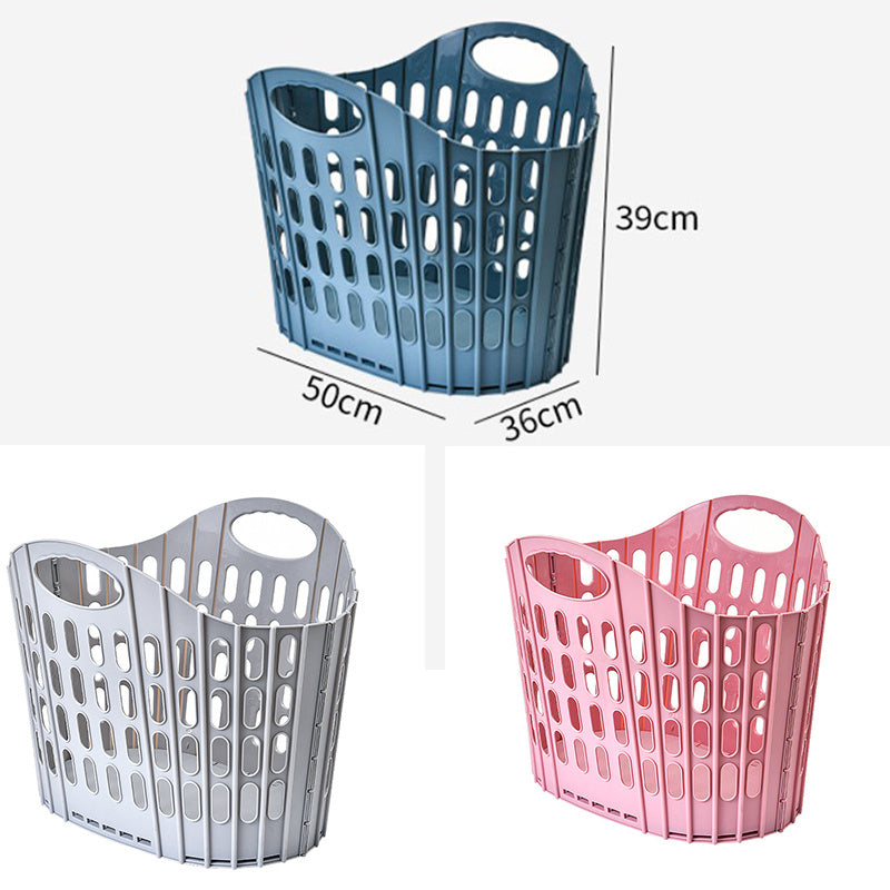 Plastic Foldable Dirty Laundry Basket for Home Toilet