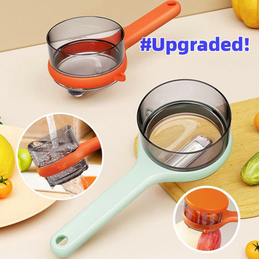 Multifunctional Kitchen Peeler with Storage Bucket Scraper Fruit Peeling Knife Storage Peeler Kitchen Gadgets