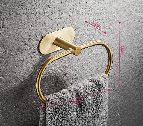 Barre porte-serviettes simple, crochet de salle de bain, accessoire suspendu pour salle de bain