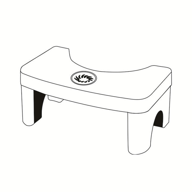 Tabouret de toilette pliable en plastique épais