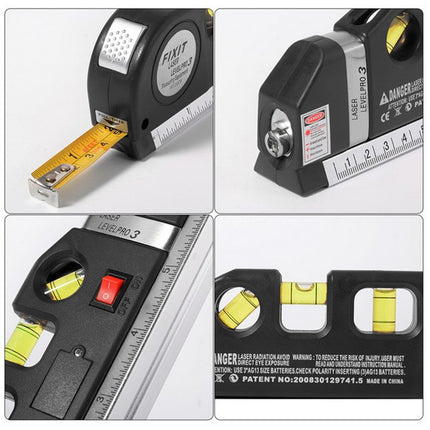 Multifunktionales Laser-Nivelliermessgerät Infrarot-Linienlineal