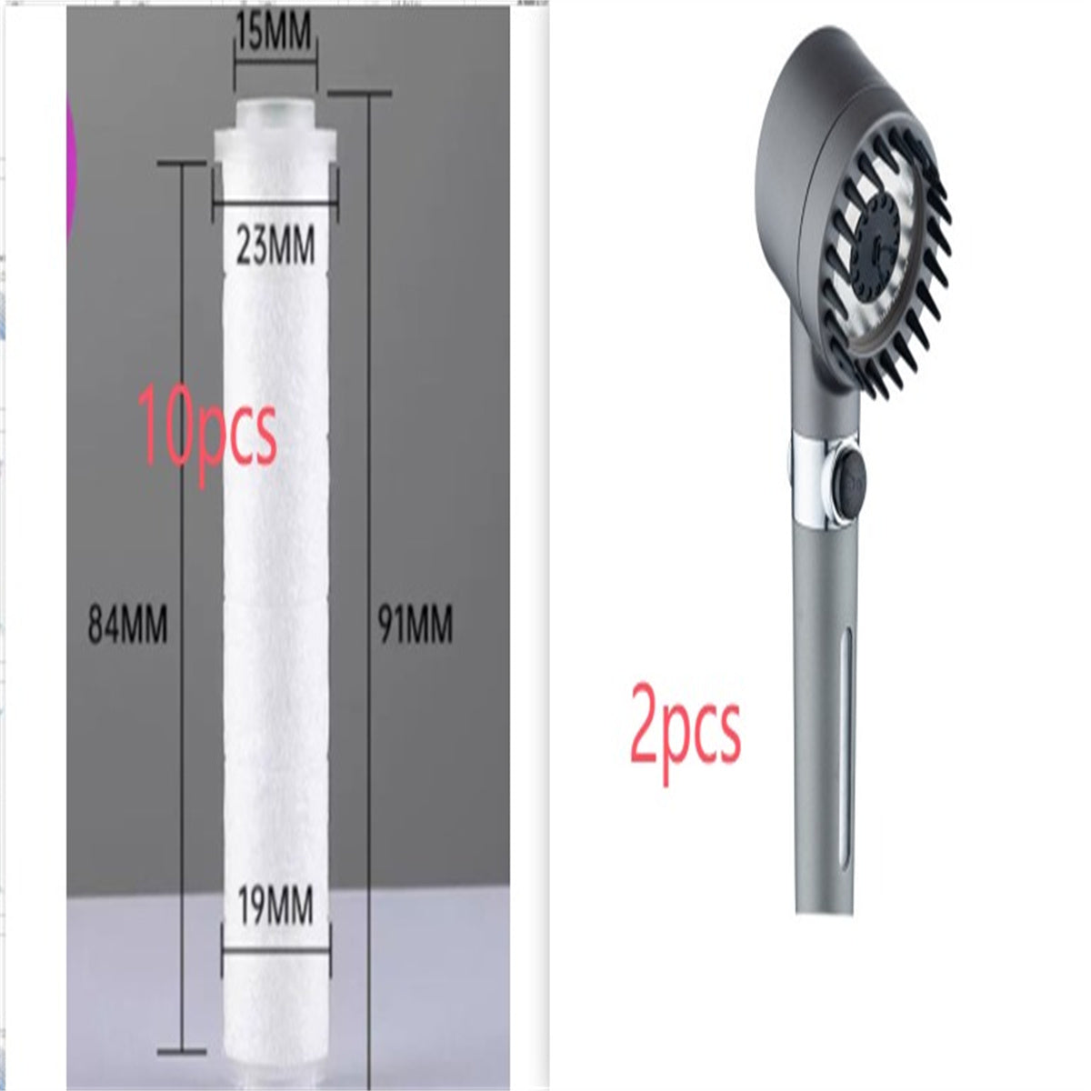 3-Modus-Duschkopf Hochdruck-Duschkopf Handfilter Regenhahn Badezimmer Badewanne Home Innovatives Zubehör